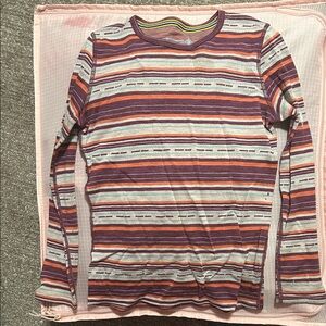 Smartwool Multicolor Striped Long Sleeve Kids Tee
